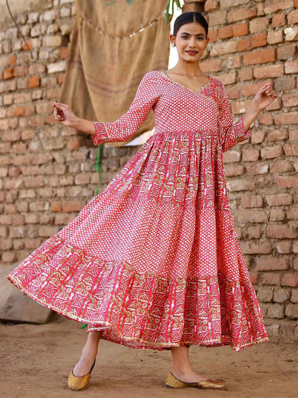 Flared Printed Viscose Rayon Dress | WomensFashionFun