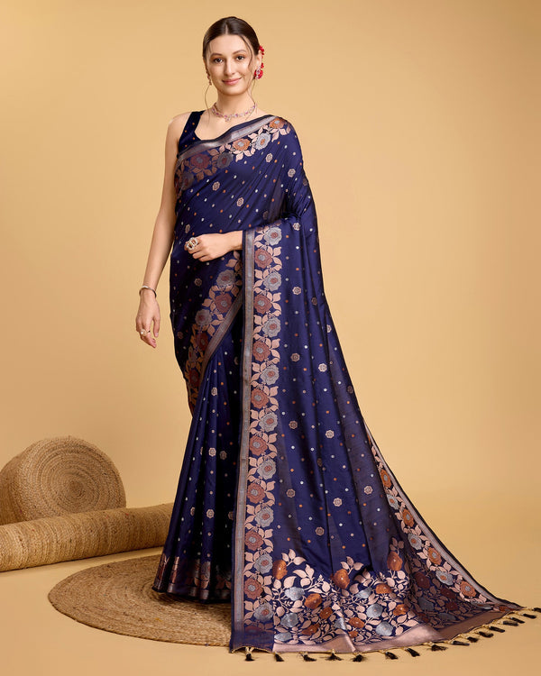 Women Party Wear Premium Banarasi Silk Saree with Un Stitched Blouse | womensfashionfun