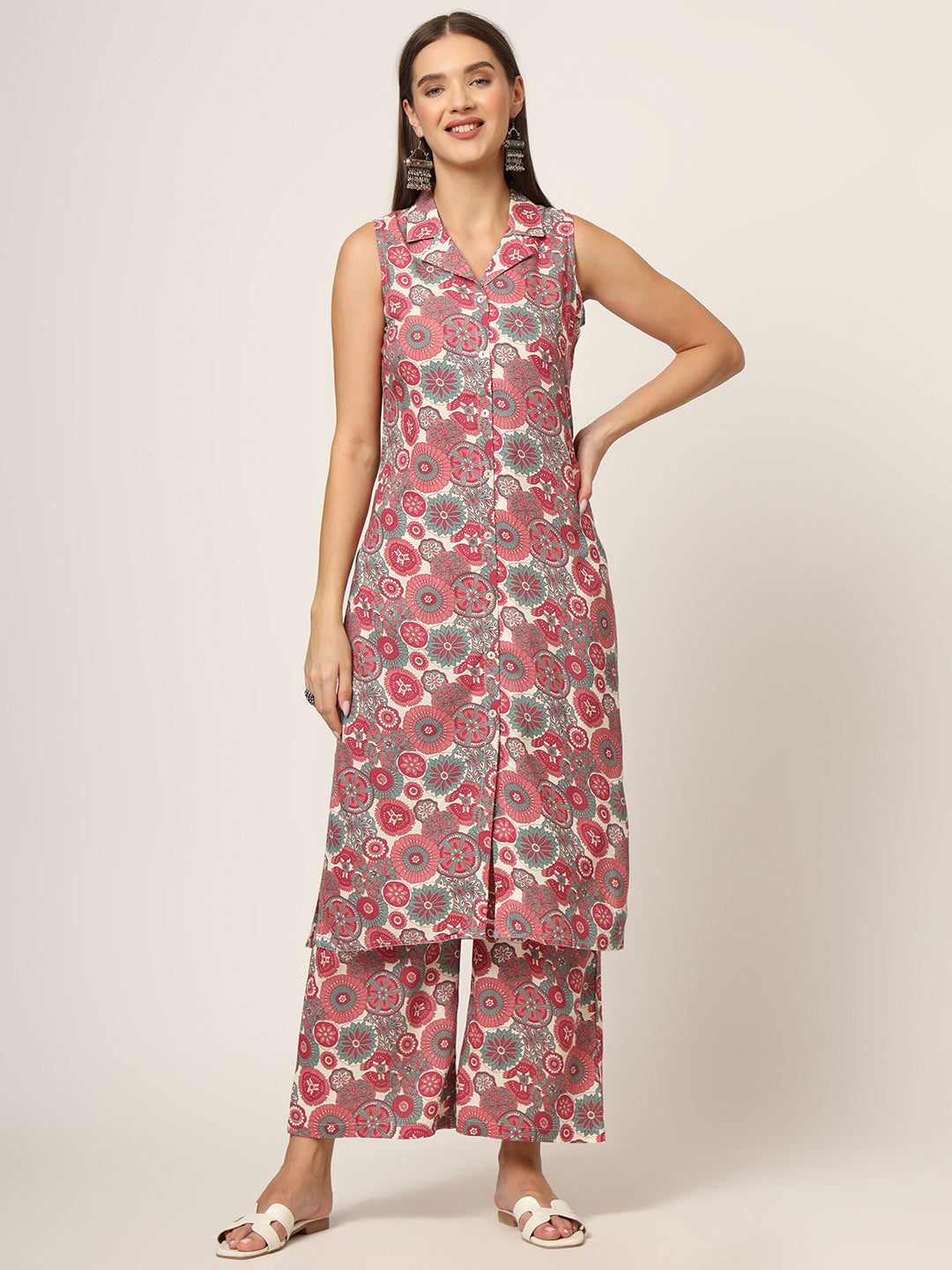 Divena Maroon Printed Rayon Fabric Straight Kurta