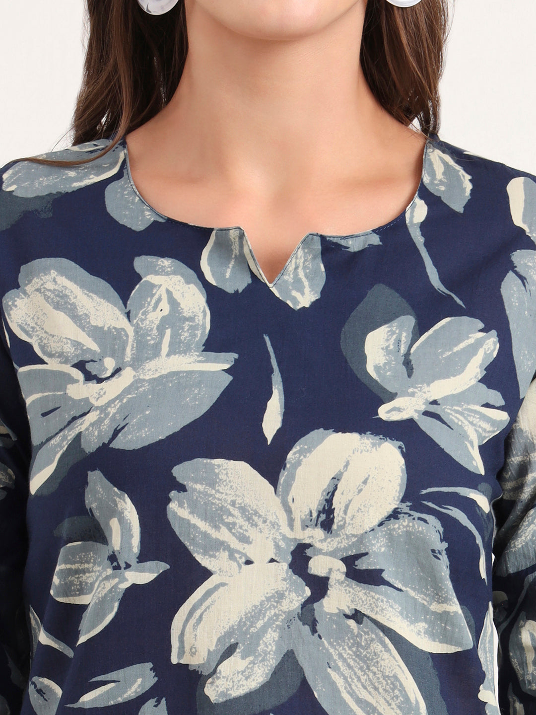 Divena Blue Printed Cotton Night Suit Sets