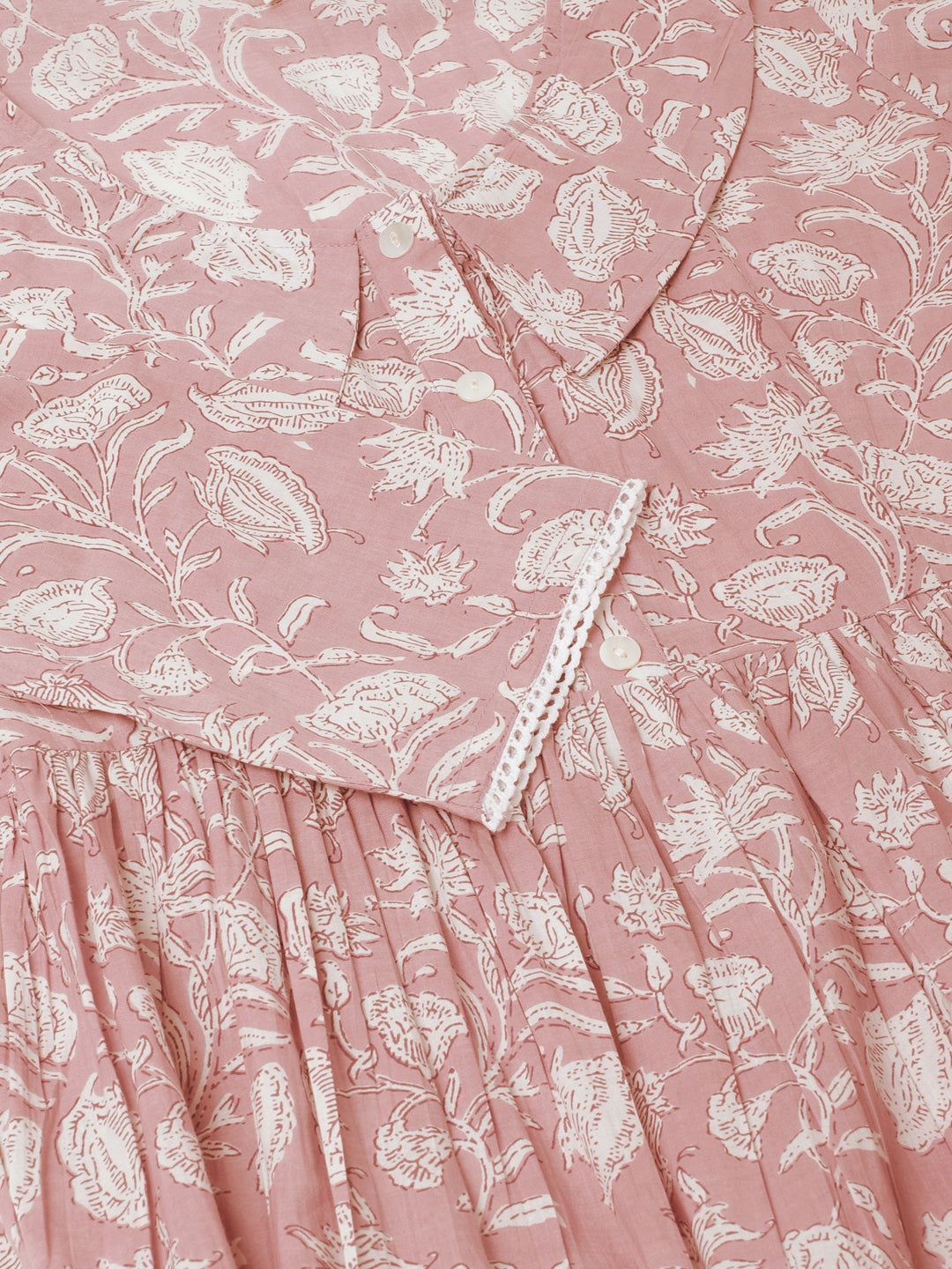 Divena Floral Printed Cotton Ethnic Dress for Women