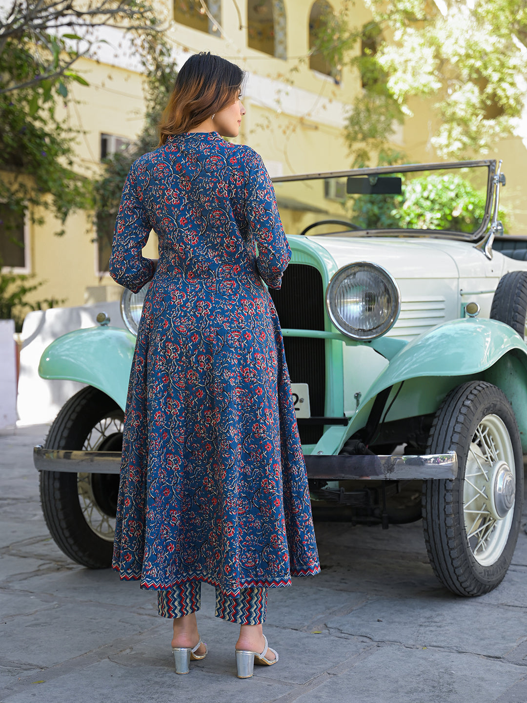 Divena Multicolor Floral Print Cotton Fabric Kurta Pant With Dupatta