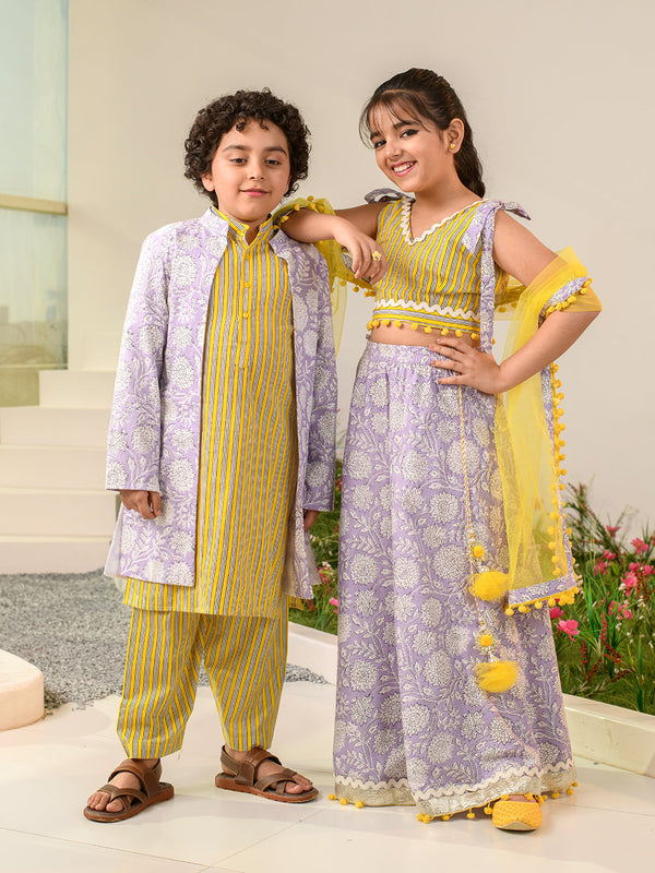 Girls Printed Ready To Wear Lehenga Choli With Dupatta | WomensFashionFun.com