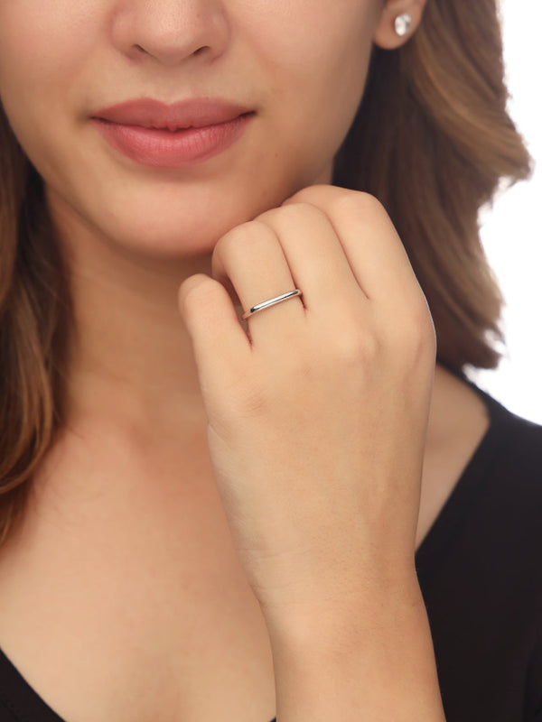 Women's Silver-Plated rectangular Stylish Ring | womensfashionfun