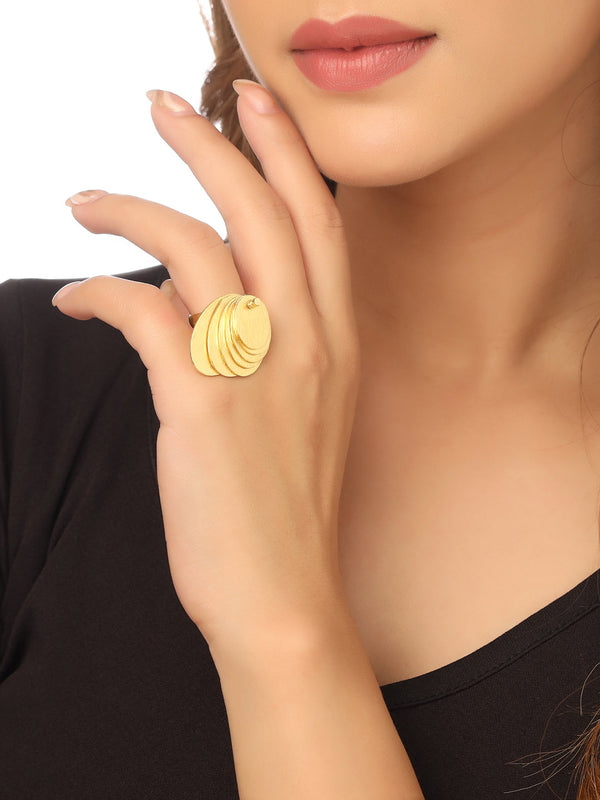 Women's Western Gold Plated Adjustable Finger Ring | WomensFashionFun.com