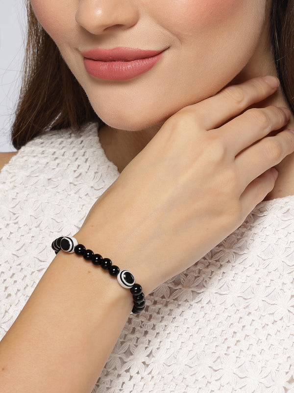 Unisex evil eye beaded adjustable bracelet | WomensFashionFun.com