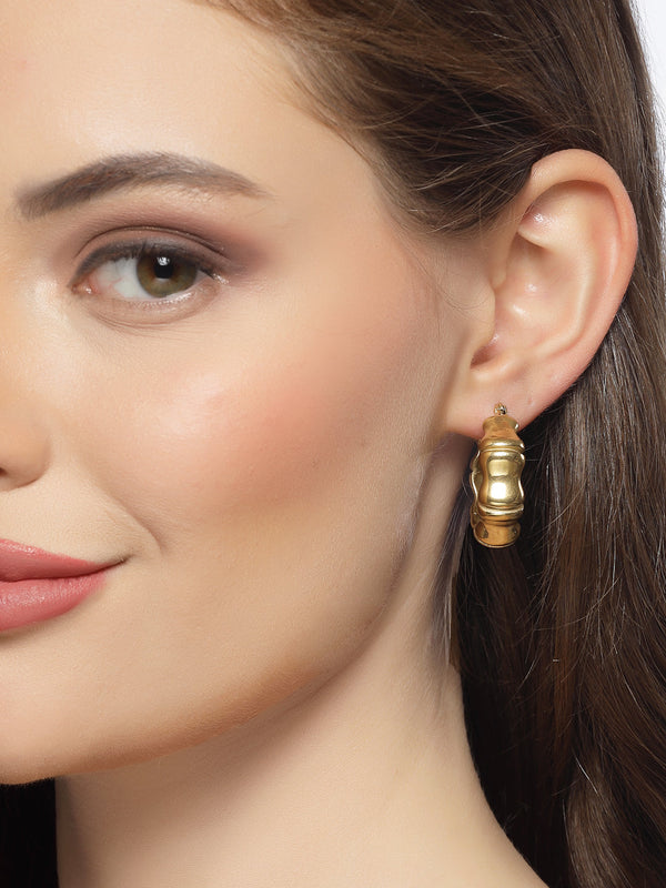 Women Gold Circular Hoop Earrings | WomensFashionFun.com