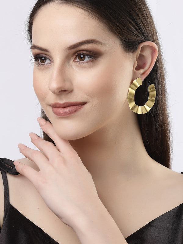Women Gold-plated Contemporary Drop Earrings | WomensFashionFun.com