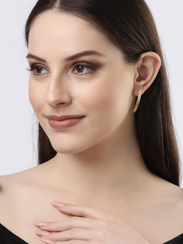 Women Gold-plated Geometric shape Drop Earrings | WomensFashionFun.com
