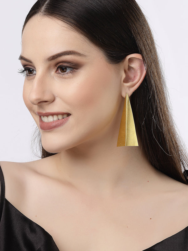 Women Gold-plated Geometric shape Drop Earrings | WomensFashionFun.com