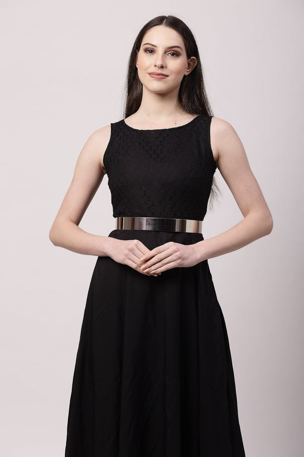 Women circular silver plated adjustable broad  belt | WomensFashionFun.com