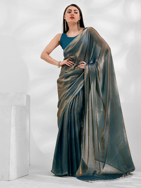 Women Party Wear Premium Organza Silk Saree with Un Stitched Blouse | womensfashionfun