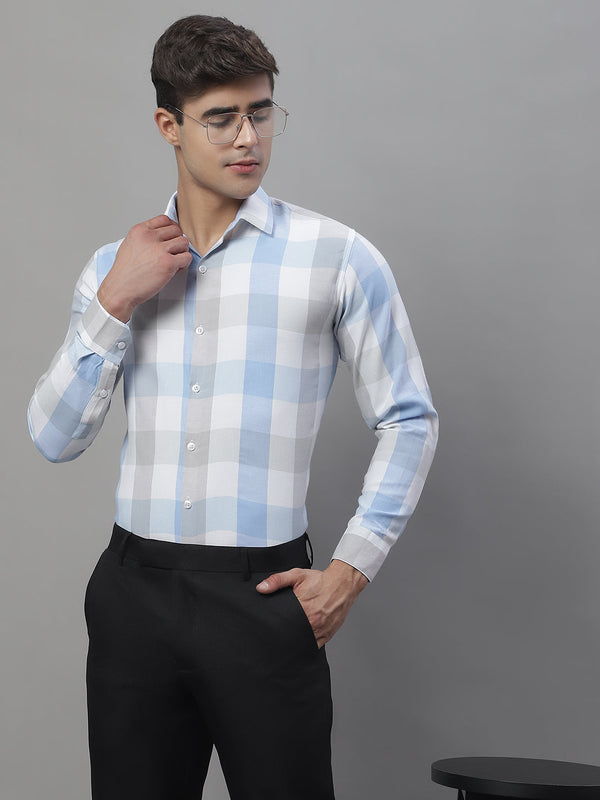 Men's Pure Cotton Checked Formal Shirts | womensfashionfun