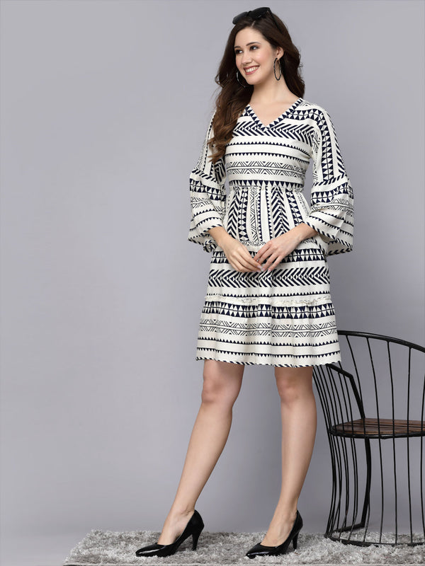Printed Rayon Tiered Dress | WomensFashionFun.com