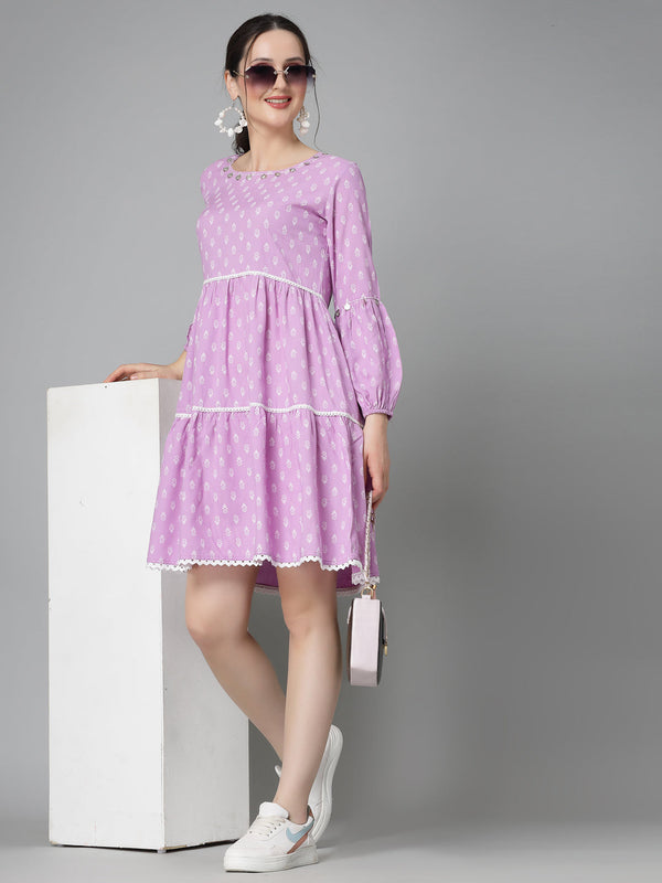 Floral Printed Rayon Tiered Dress | WomensFashionFun.com