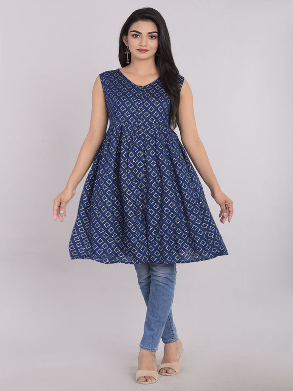 Fit And Flare Blue Dress | WomensFashionFun.com