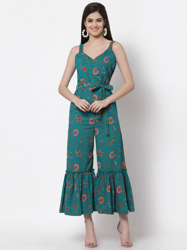 Printed Cotton Long Jumpsuit | WomensFashionFun.com