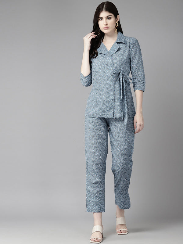 Women Grey Pure Cotton Co-Ord Set | WomensfashionFun.com