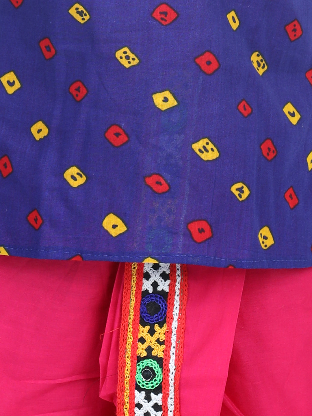Bandhani Print Cotton Full Sleeve Dhoti Kurta- BlueWomensFashionFun.com