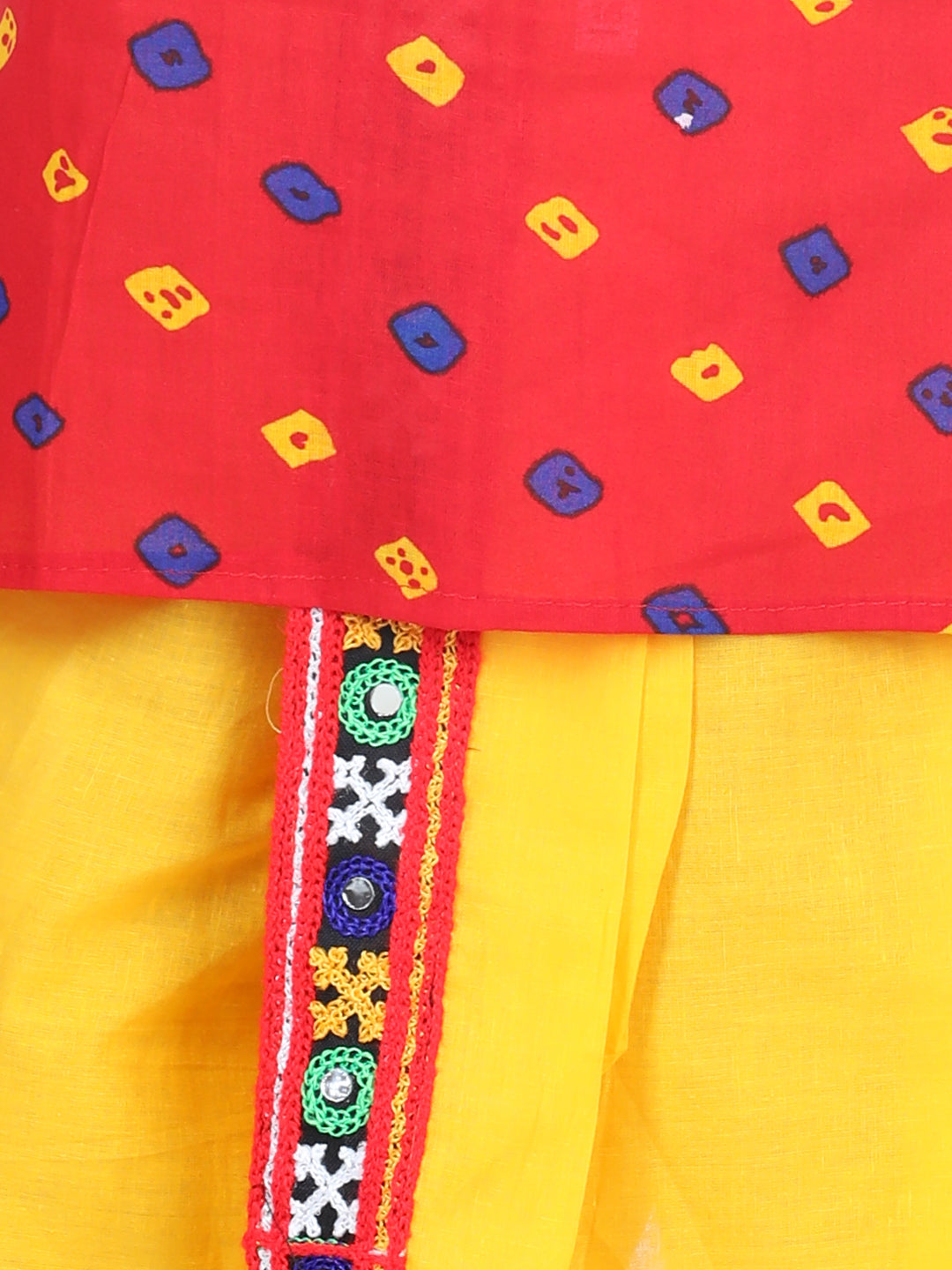 Bandhani Print Cotton Full Sleeve Dhoti Kurta- RedWomensFashionFun.com
