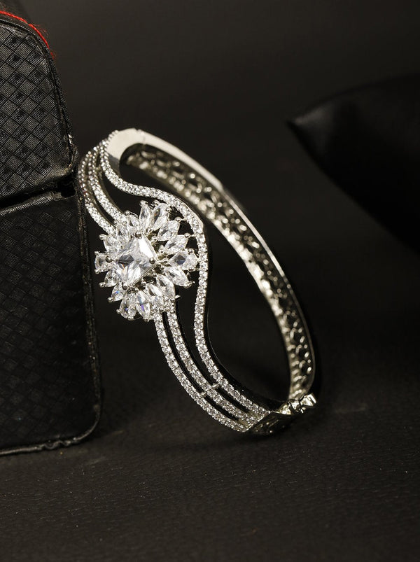 American Diamond Studded Square Shaped Bracelet | womensFashionFun.com