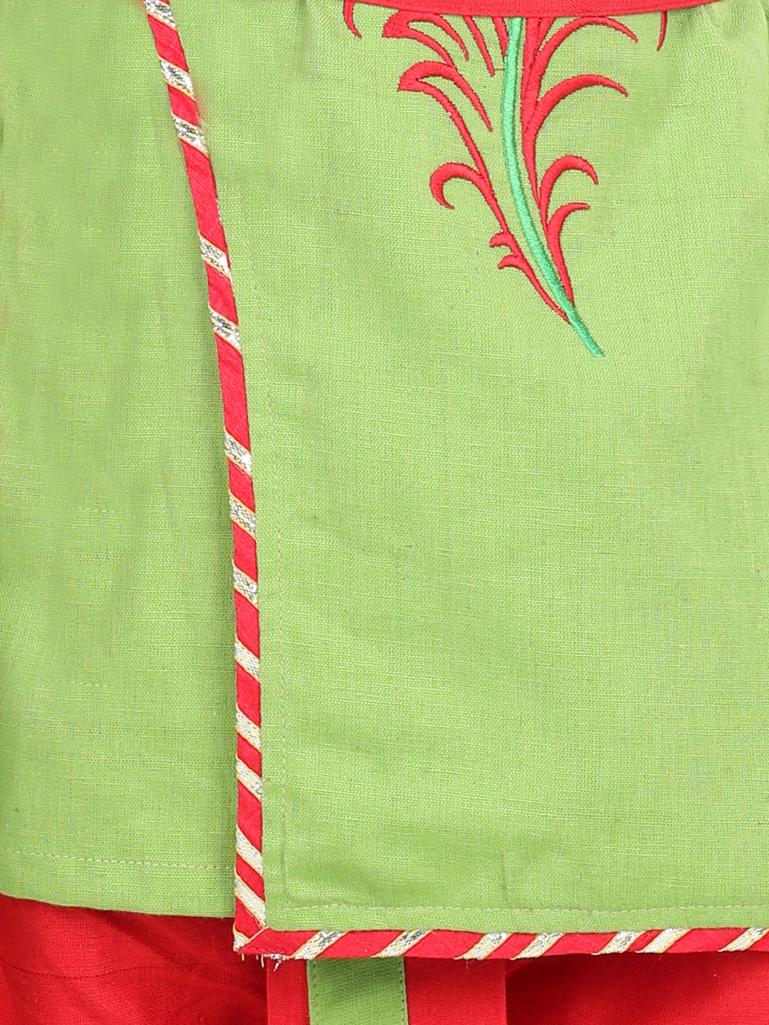 Cotton Embroidery Kanhaiya Dhoti Kurta for Boys-GreenWomensFashionFun.com