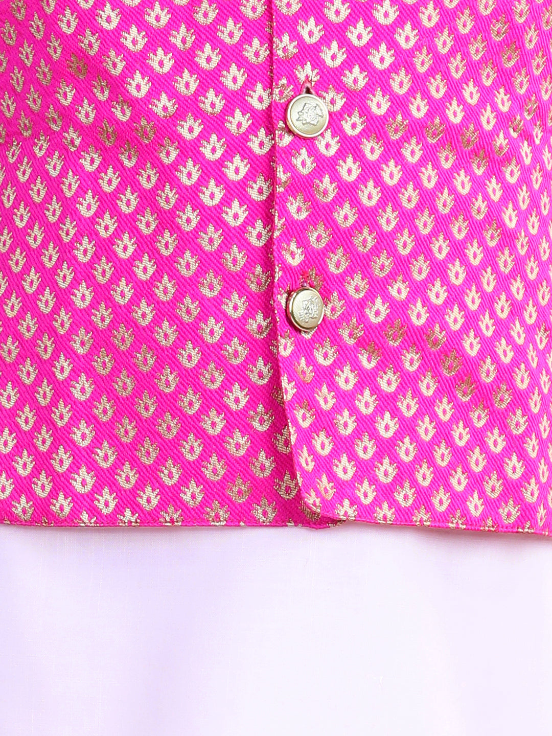 Attached Jacquard Jacket Kurta Pajama for Boys- Baby Pinkwomensfashionfun