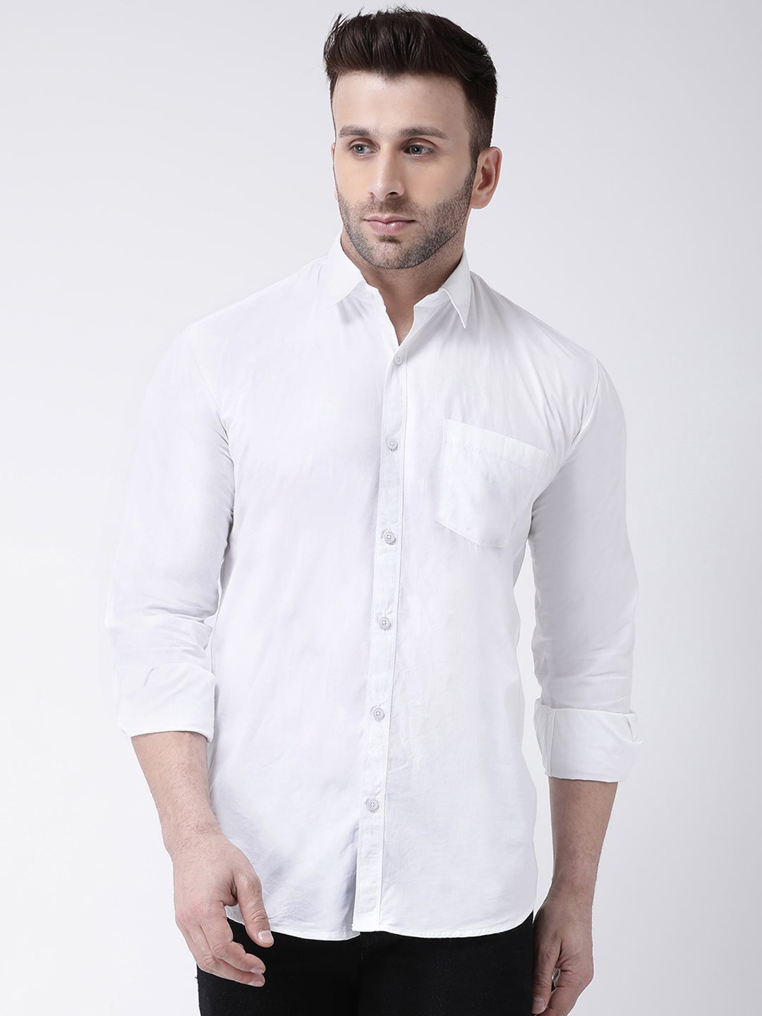 Men's Casual White Shirt