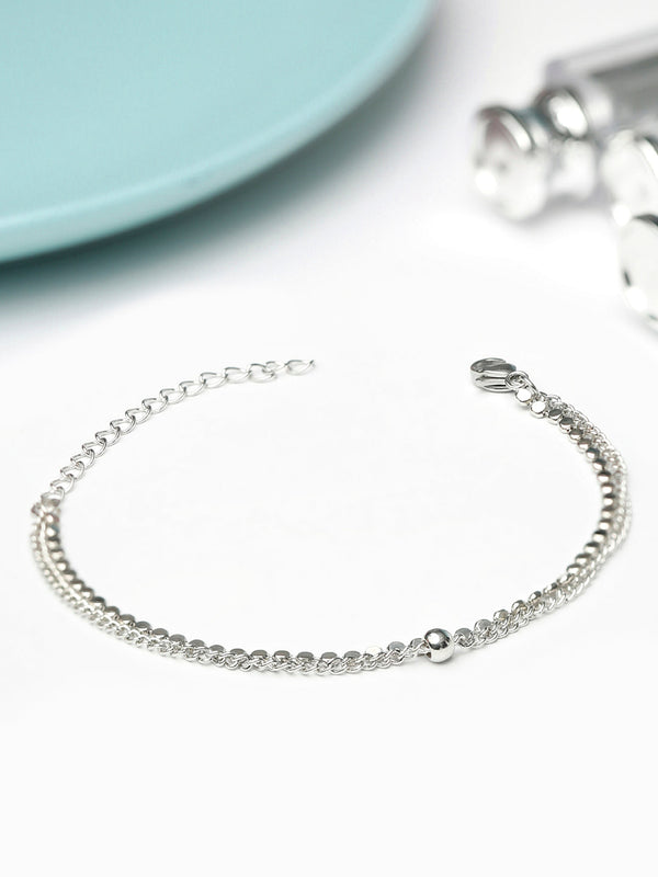 Western Silver Plated Link Bracelet | WOMENSFASHIONFUN