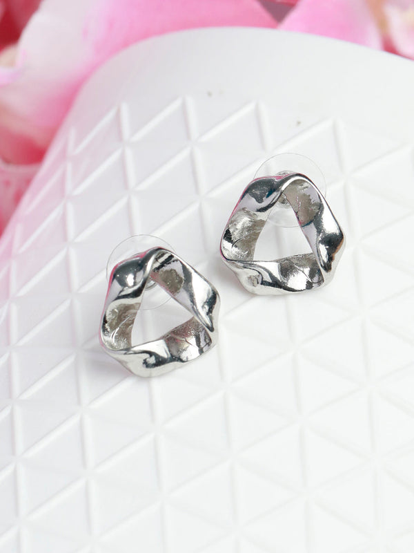 Silver Plated Hammered Studs | WOMENSFASHIONFUN