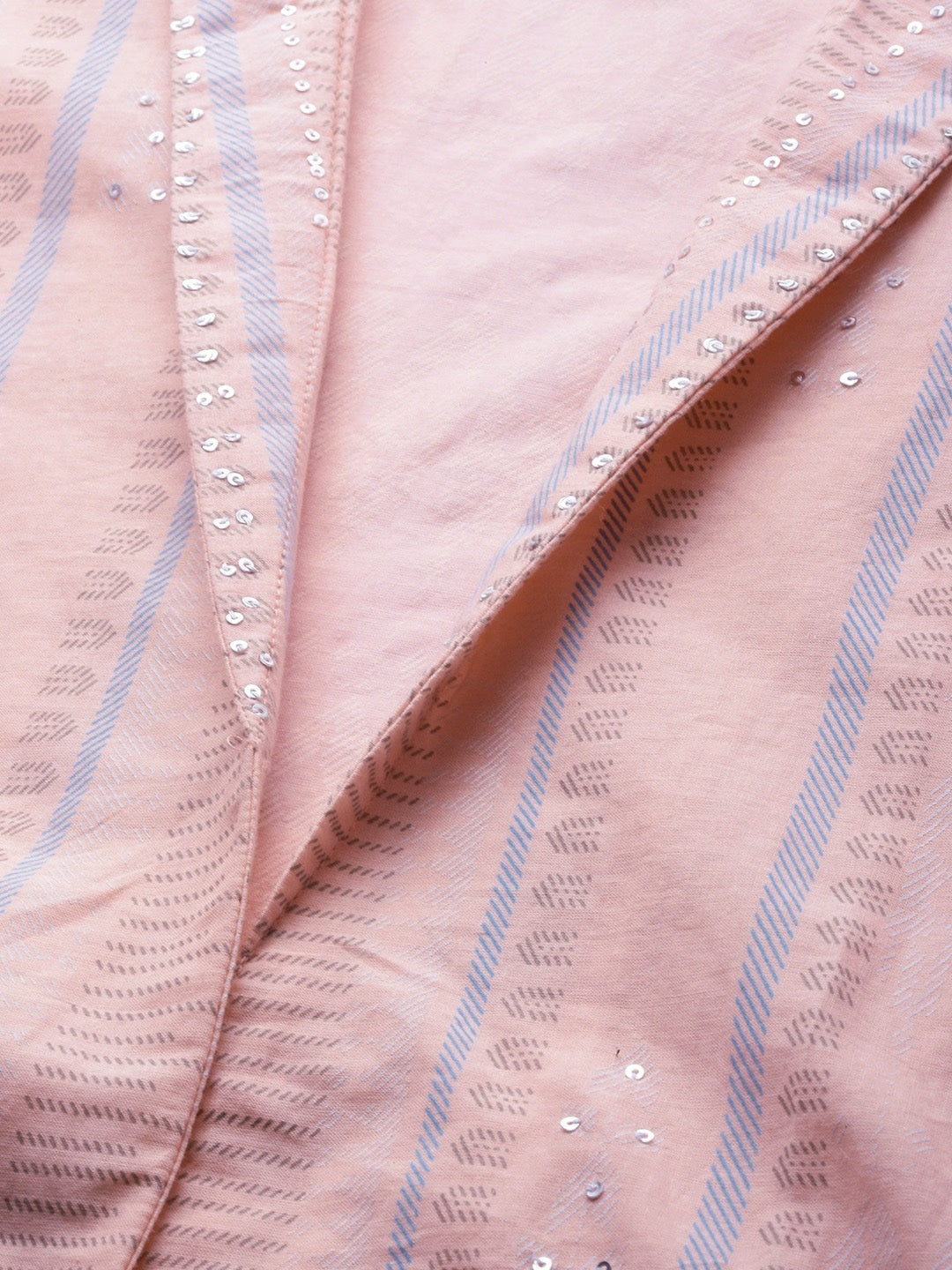 Baby Pink Three Piece Palazzo Set With Jacket Plus size