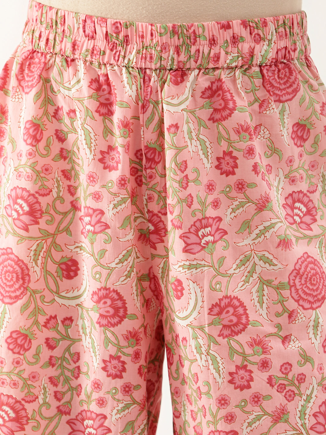 Women Pink Floral Print Cotton Co-ord set