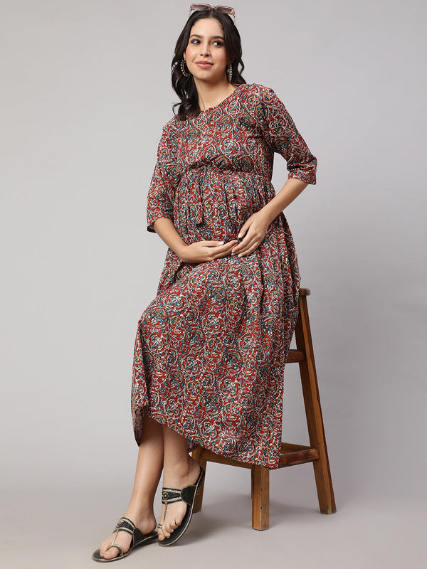 Women Multi Printed Maternity Dress | WomensFashionFun.com