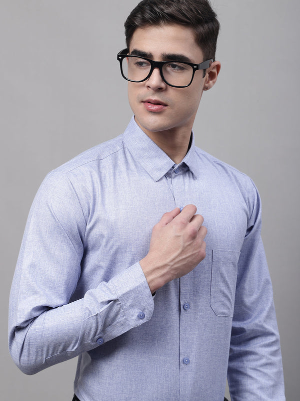 Men's Light-Grey Cotton Solid Formal Shirt | WomensfashionFun.com