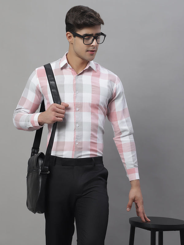 Men's Pure Cotton Checked Formal Shirts  | WomensFashionFun