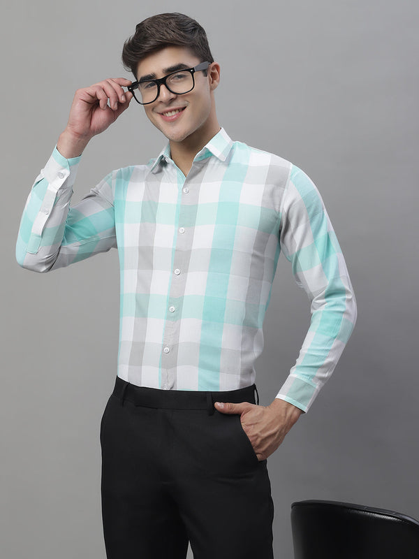 Men's Pure Cotton Checked Formal Shirts  | WomensFashionFun