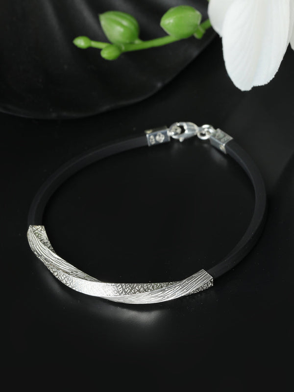 Contemporary Twisted Sterling Silver Bracelet | WOMENSFASHIONFUN