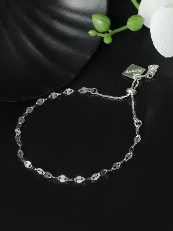 Classic Leaf Links-Sterling Silver Bracelet | WOMENSFASHIONFUN