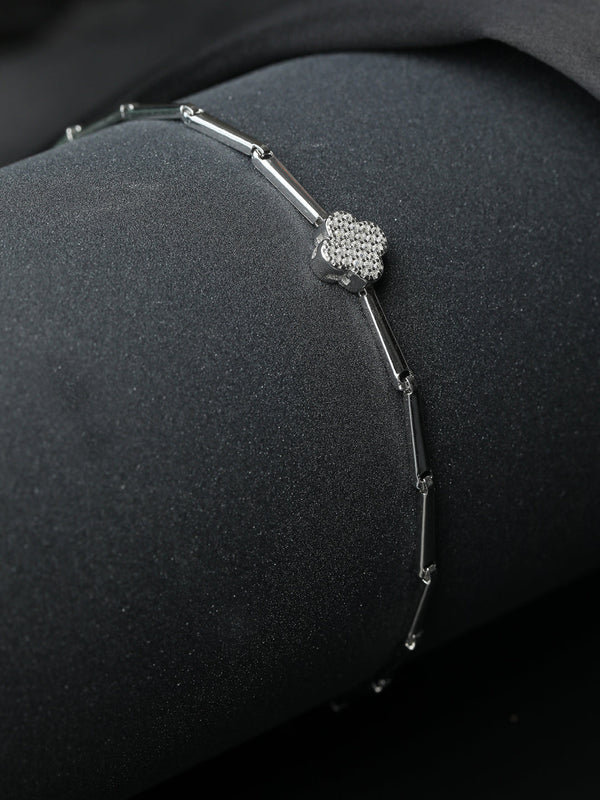 Sterling Silver Floral Wraparound Bracelet | WOMENSFASHIONFUN