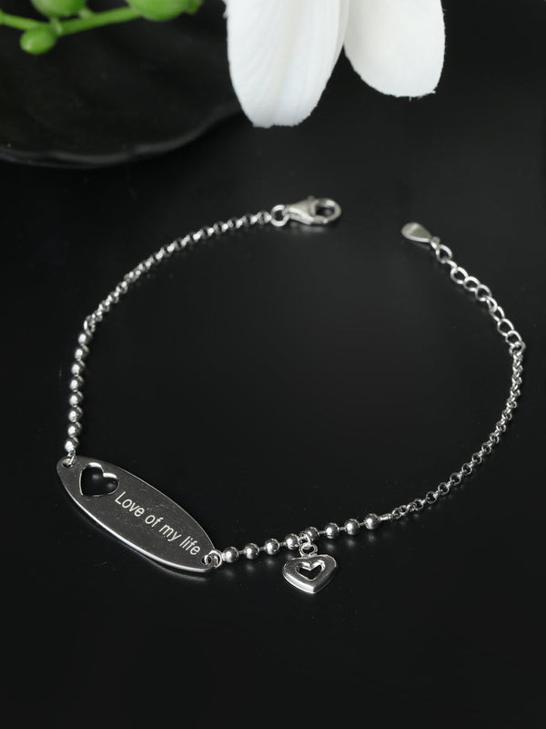 Love of my Life Charm Sterling Silver Bracelet | WOMENSFASHIONFUN