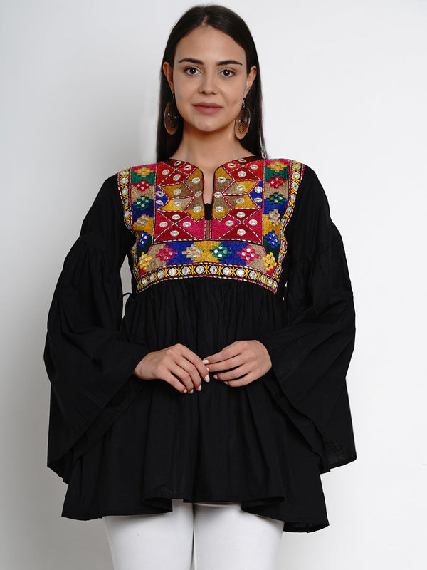 Black Embroidered Tunic | womensfashionfun