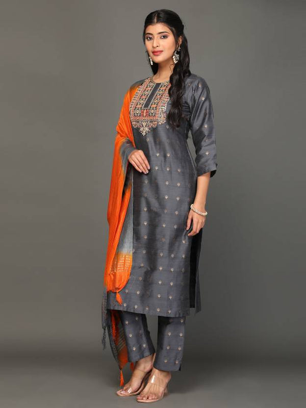 Women Silk Kurta, Pant And Dupatta Set | WomensFashionFun